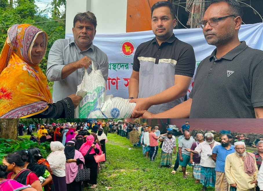 ভেদভেদীতে পাহাড় ধস ও বন্যায় ক্ষতিগ্রস্ত ১ হাজার পরিবার পেল জেলা পরিষদের খাদ্য সহায়তা