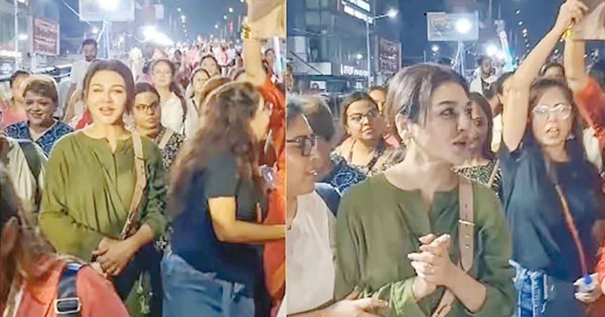কলকাতায় মিছিলে নেমে তোপের মুখে জয়া আহসান