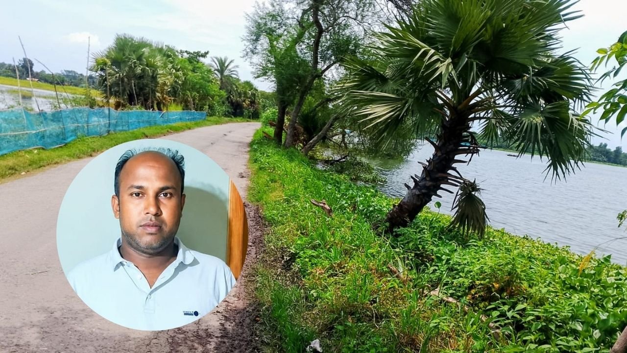 মণিরামপুরে সরকারি সড়ক দখলে নিয়ে মাছের ঘের, অভিযুক্ত সমীর হালদার বেপরোয়া