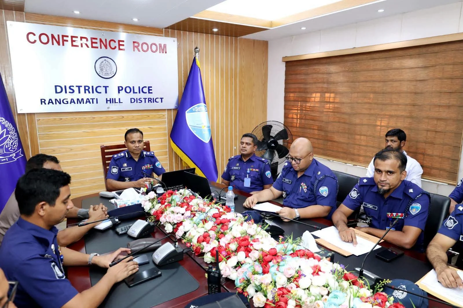 রাঙামাটি জেলা পুলিশের অপরাধ পর্যালোচনা সভা অনুষ্ঠিত