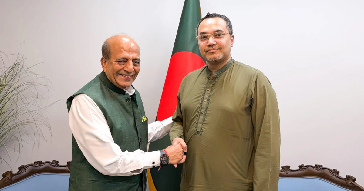 মাহদী আমিনের সঙ্গে ভারতীয় হাইকমিশনারের সৌজন্য সাক্ষাৎ