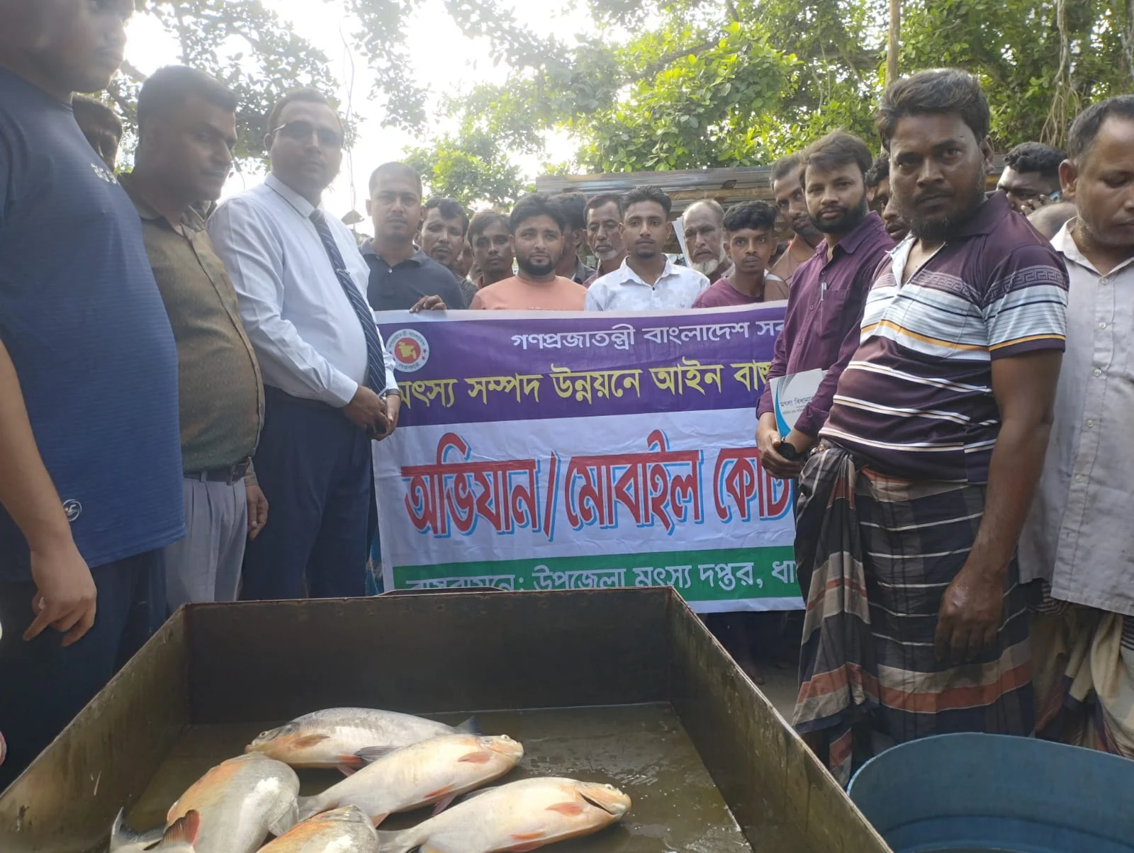 ধামইরহাটে নিষিদ্ধ পিরানহা বিক্রি, ব্যবসায়ীকে জরিমানা