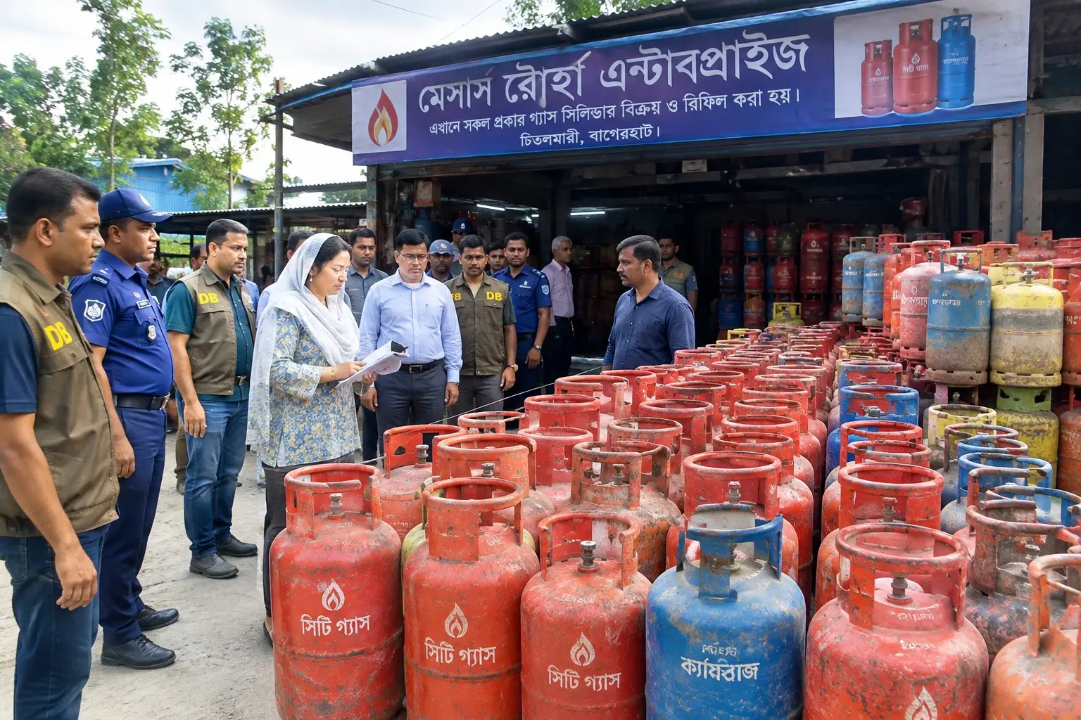 লাইসেন্সে ৪০, মজুত ২,০৪২ সিলিন্ডার—চিতলমারীতে মালিকের কারাদণ্ড
