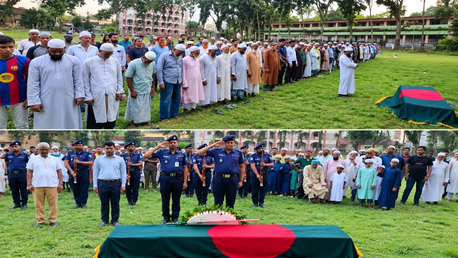 রাষ্ট্রীয় মর্যাদায় বীর মুক্তিযোদ্ধা আবুল হোসেনের দাফন