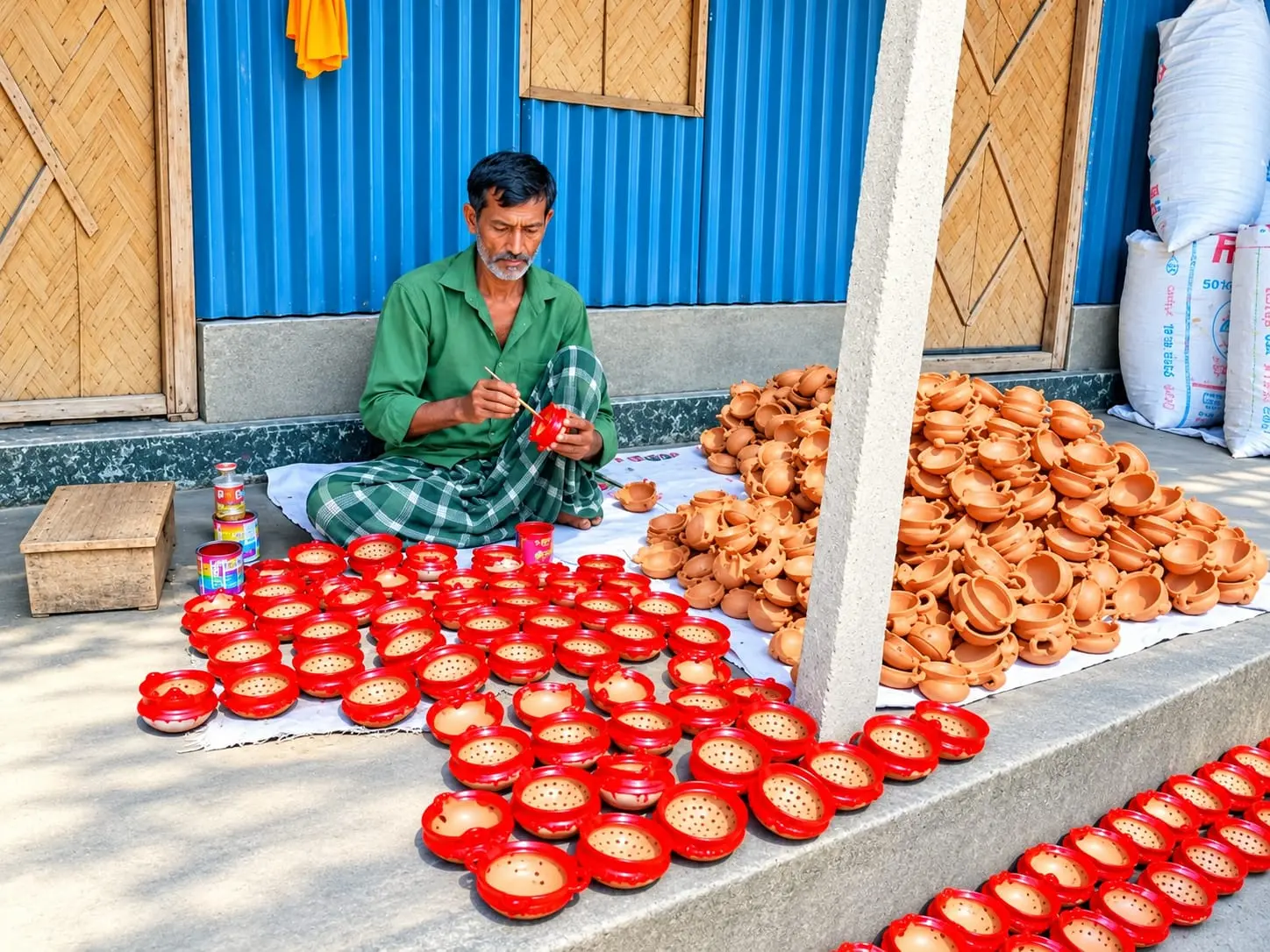 পূজার মেলা ঘিরে ব্যস্ত মৃৎশিল্পীরা, আধুনিকতায় কমছে মাটির পণ্যের কদর