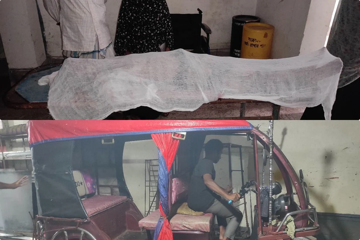 বাকেরগঞ্জে দুই অটোরিকশার চাপায় পিষ্ট হয়ে বৃদ্ধের মৃত্যু, আটক ১