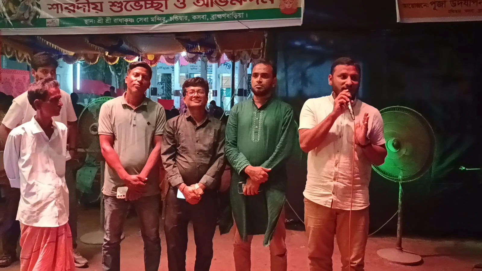 ধর্ম যার যার, বাংলাদেশ সবার: কসবায় পূজামণ্ডপে বিএনপি নেতারা